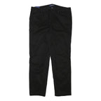 NAUTICA Womens Cotton Blend Black Slim Trousers W33 L27 Zip Fastening Classic