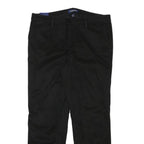 NAUTICA Womens Cotton Blend Black Slim Trousers W33 L27 Zip Fastening Classic