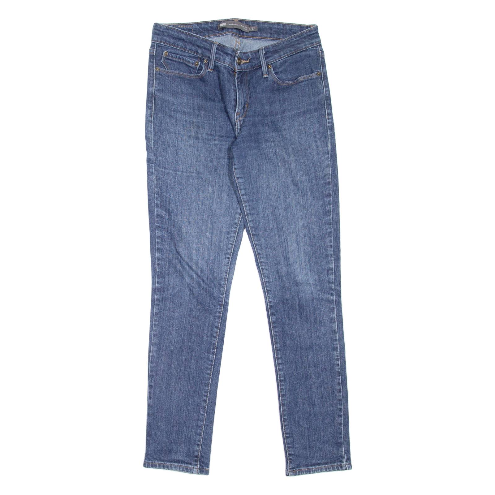 LEVI'S Modern Rise Womens Jeans Blue Slim Skinny Stone Wash W27 L30