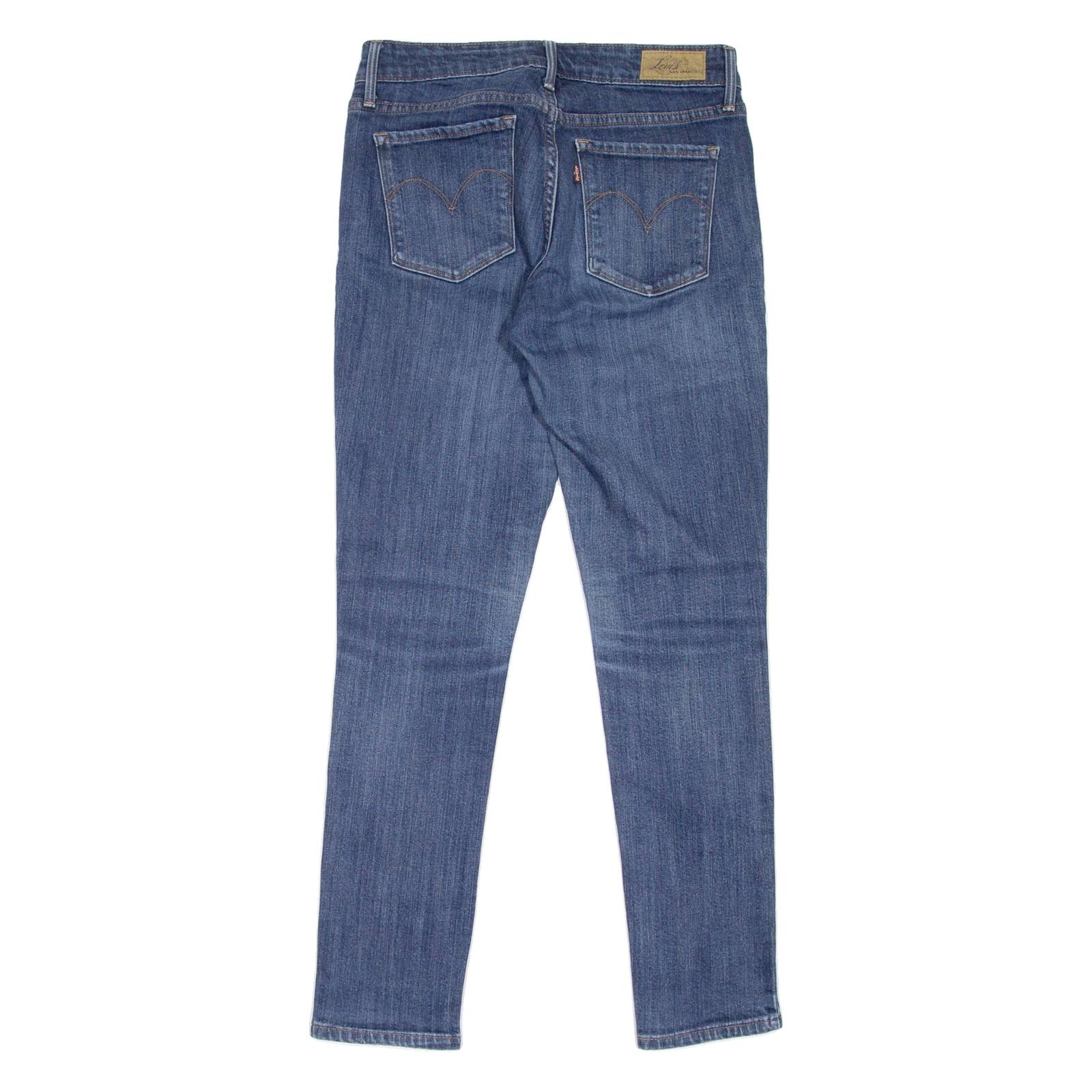 LEVI'S Modern Rise Womens Jeans Blue Slim Skinny Stone Wash W27 L30