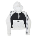 KAPPA Womens Black & White Logo Print Zip Up Jacket XS Polyester Blend