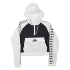 KAPPA Womens Black & White Logo Print Zip Up Jacket XS Polyester Blend