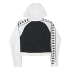 KAPPA Womens Black & White Logo Print Zip Up Jacket XS Polyester Blend