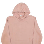 PUMA Mens Pink Pullover Hoodie M Embossed Logo Cotton Blend Casual Jumper