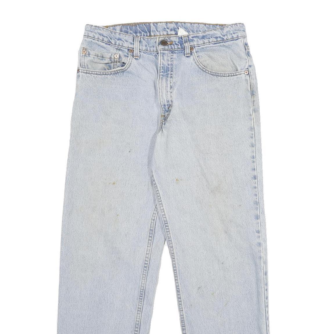 LEVI'S 550 Mens Relaxed Light Blue Denim Jeans W33 L30 Classic Cotton Zip