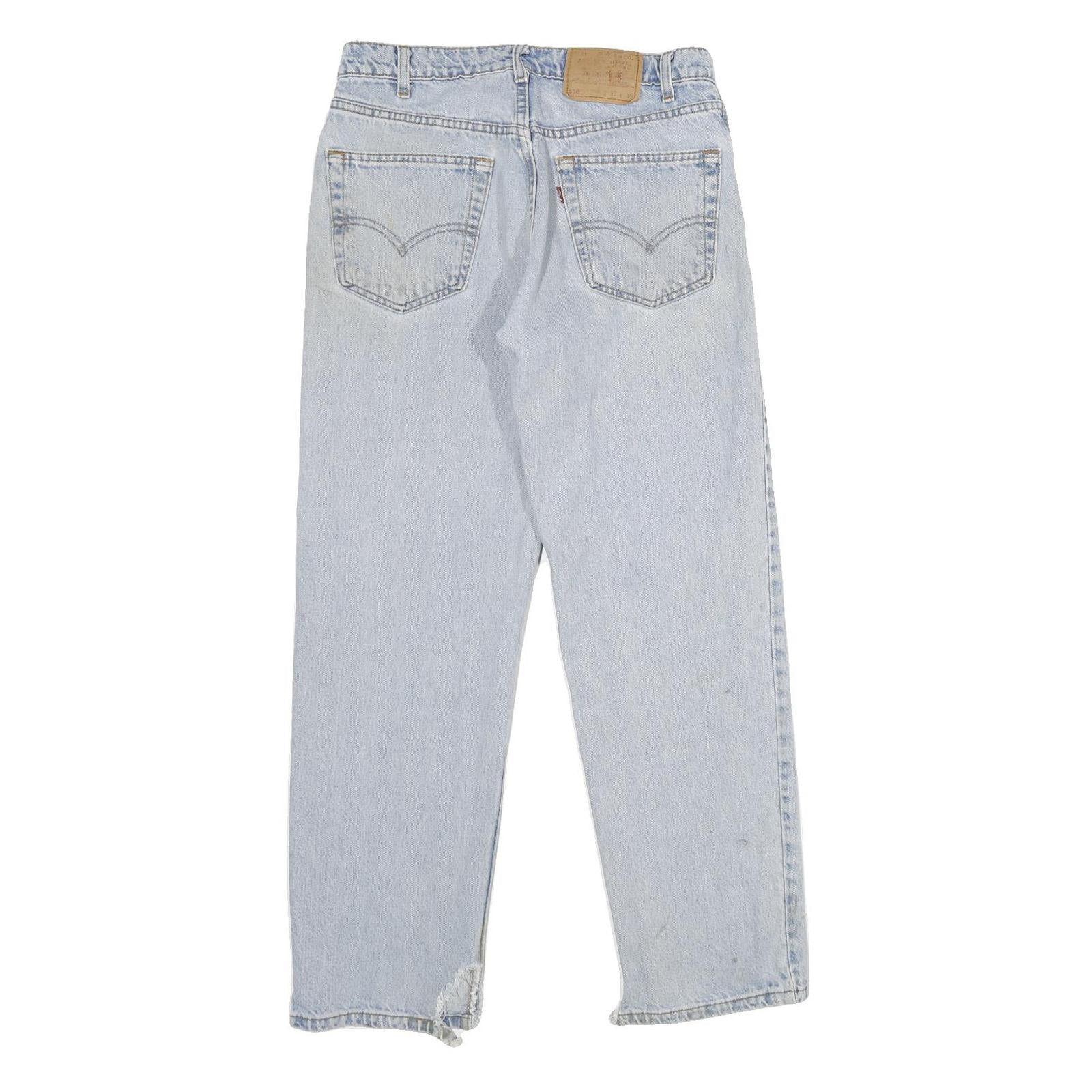 LEVI'S 550 Mens Relaxed Light Blue Denim Jeans W33 L30 Classic Cotton Zip