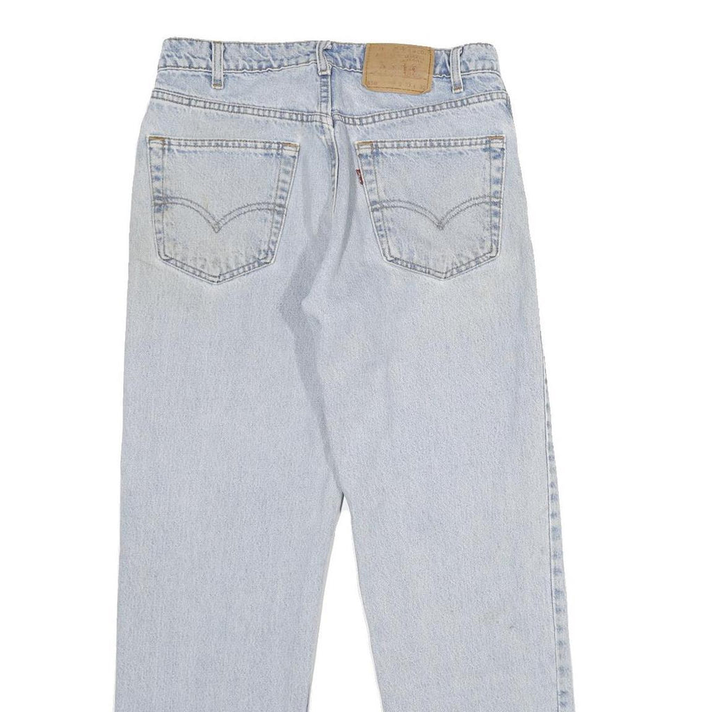 LEVI'S 550 Mens Relaxed Light Blue Denim Jeans W33 L30 Classic Cotton Zip