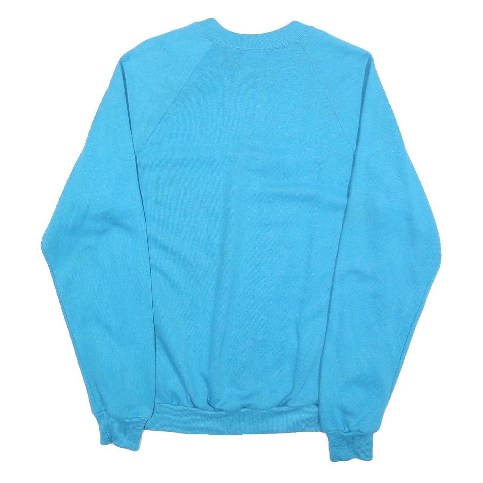 JERZEES Womens Blue Pushing 60 Exercise Enough Crew Neck L Sweatshirt Casual