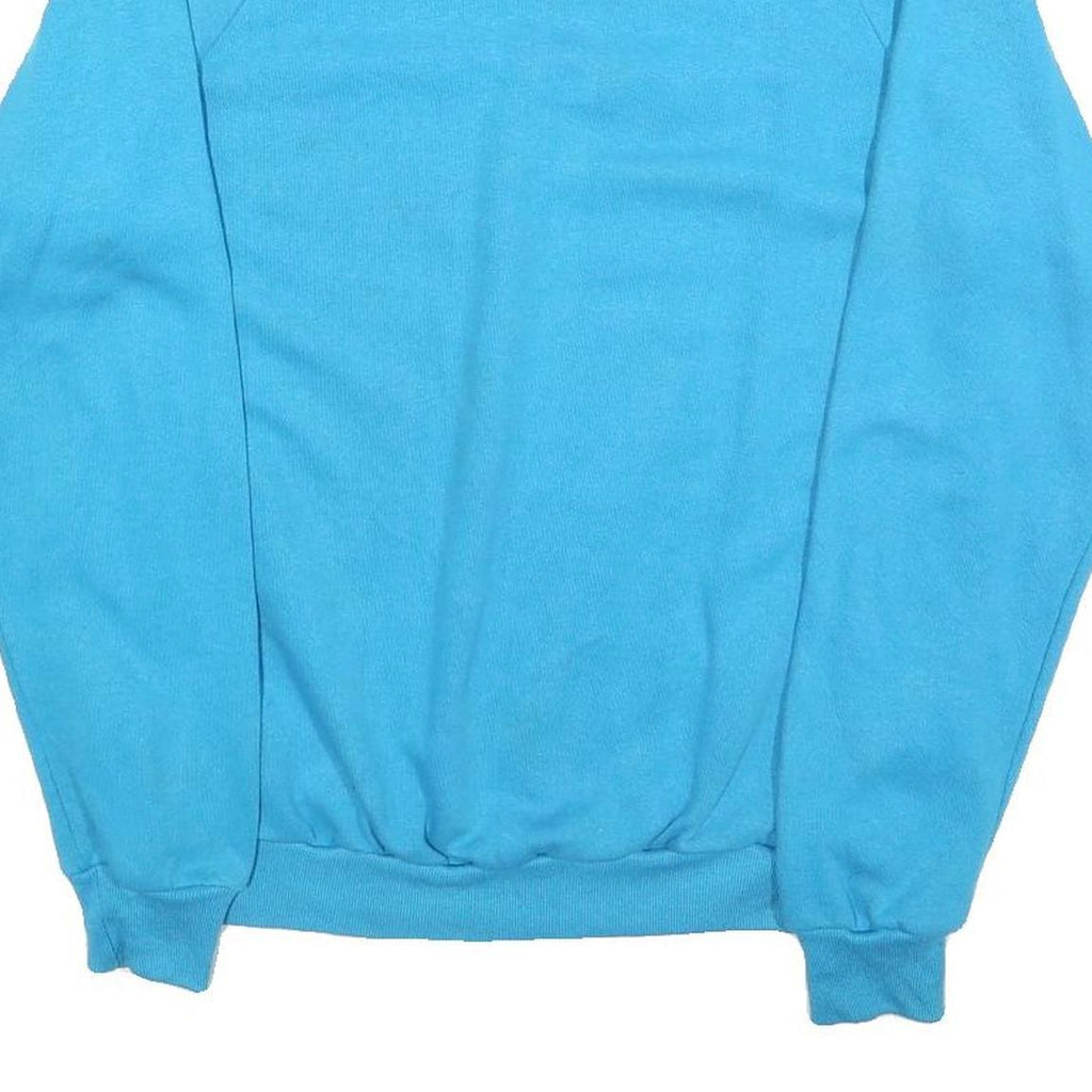 JERZEES Womens Blue Pushing 60 Exercise Enough Crew Neck L Sweatshirt Casual