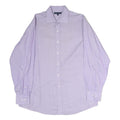 TOMMY HILFIGER Mens Lilac Plain Shirt L Cotton Classic Long Sleeve Button Down