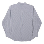 NAUTICA Mens Blue Check Shirt L Classic Cotton Blend Long Sleeve Casual