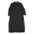 ZARA Womens Black Day Woven Plain 3/4 Sleeve Midi L Dress Embellished