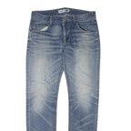 DICKIES Mens Regular Denim Blue Jeans W32 L32 Classic Zip Casual Wear