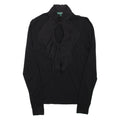 LAUREN RALPH LAUREN Womens Blouse Black High Neck Long Sleeve Viscose XS