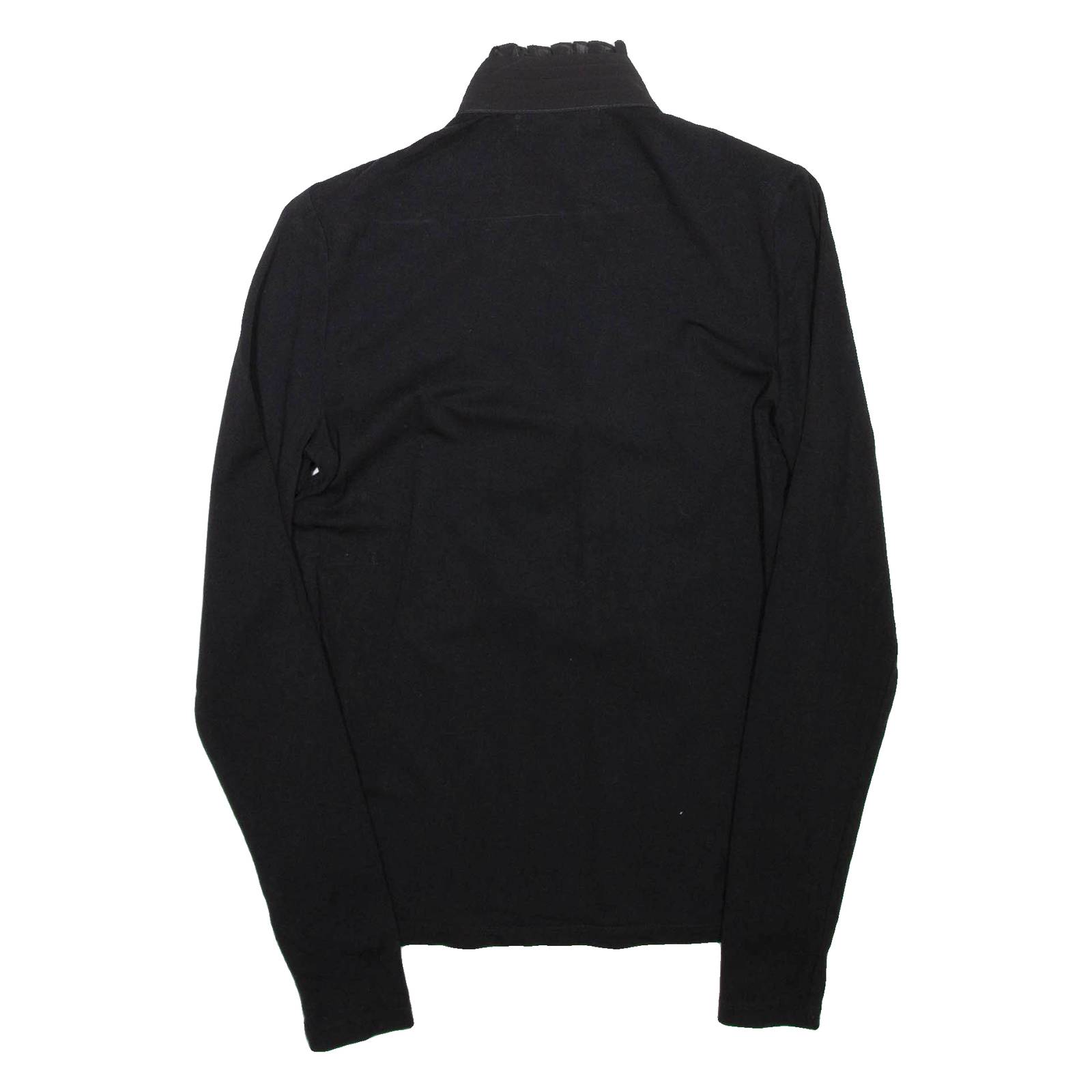 LAUREN RALPH LAUREN Womens Blouse Black High Neck Long Sleeve Viscose XS