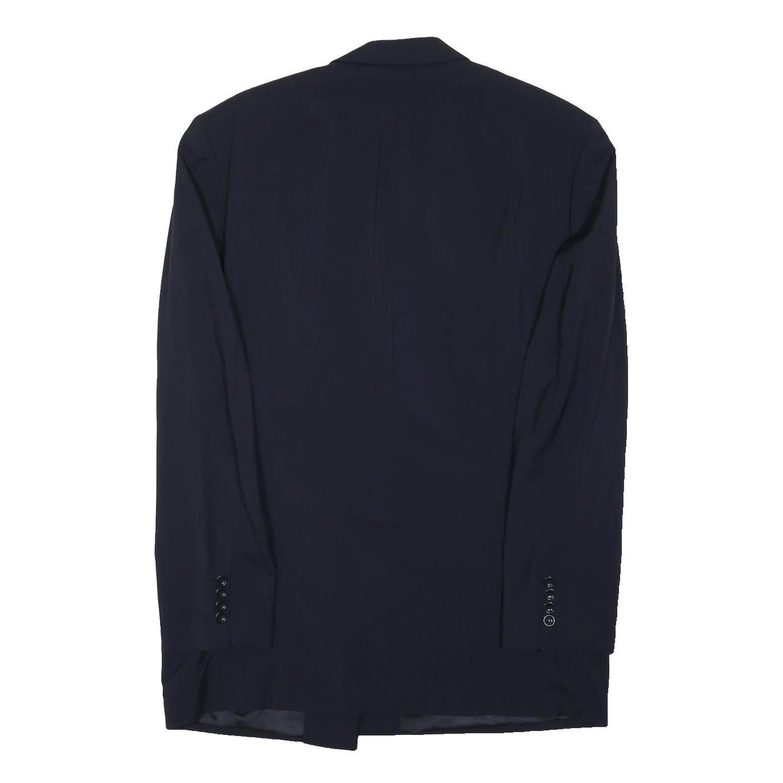 BOSS HUGO BOSS Womens Navy Blue Double Breasted Wool Blazer Jacket XL Tailored