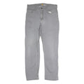 CARHARTT Mens Cotton Grey Regular Fit Straight Leg Trousers W32 L29 Casual