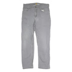 CARHARTT Mens Cotton Grey Regular Fit Straight Leg Trousers W32 L29 Casual