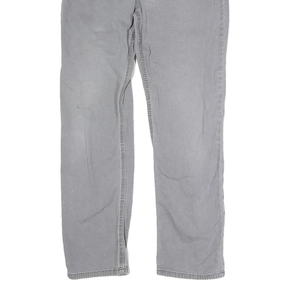 CARHARTT Mens Cotton Grey Regular Fit Straight Leg Trousers W32 L29 Casual