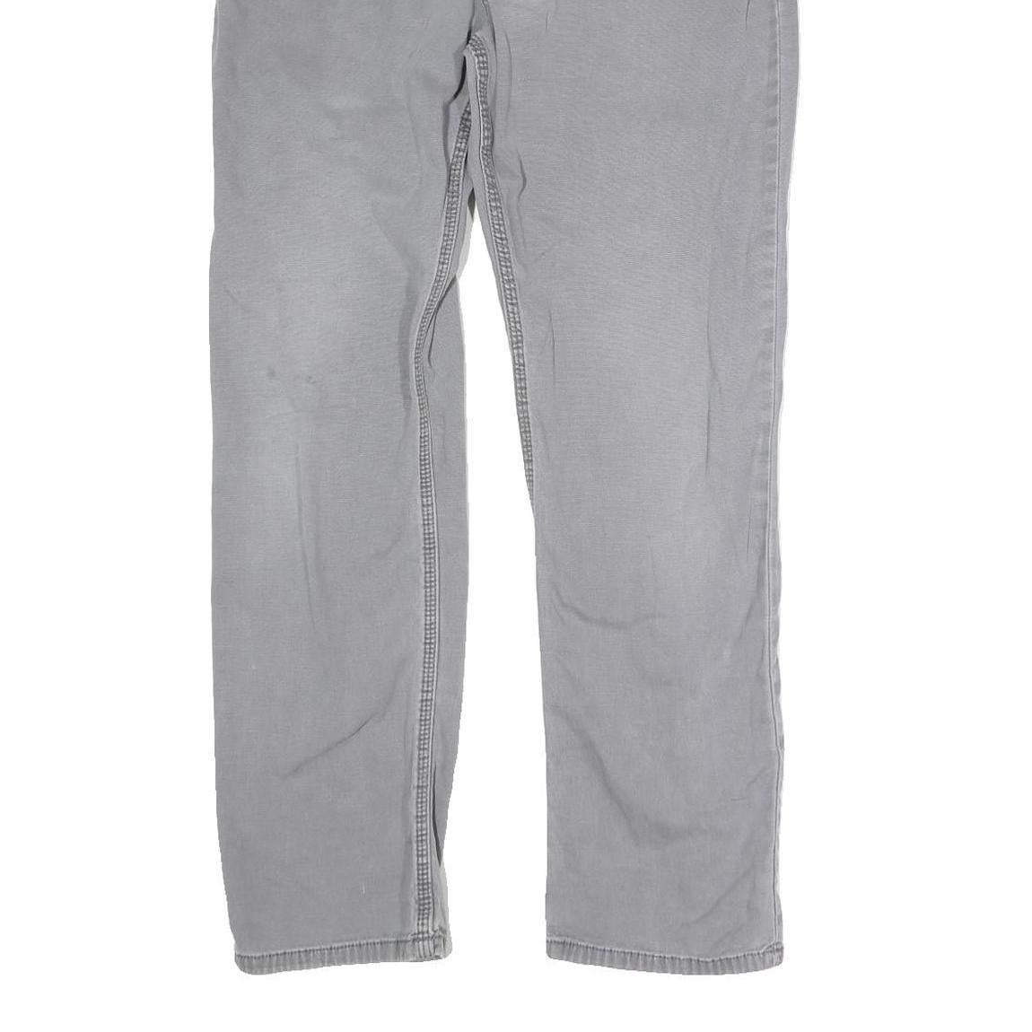 CARHARTT Mens Cotton Grey Regular Fit Straight Leg Trousers W32 L29 Casual