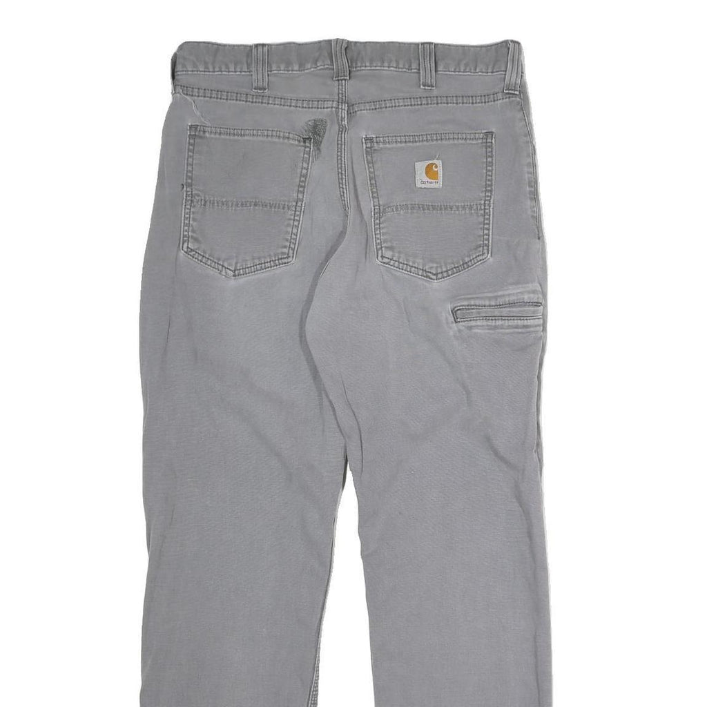 CARHARTT Mens Cotton Grey Regular Fit Straight Leg Trousers W32 L29 Casual