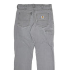 CARHARTT Mens Cotton Grey Regular Fit Straight Leg Trousers W32 L29 Casual