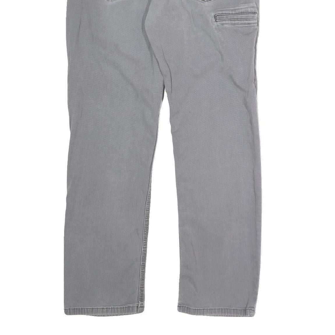 CARHARTT Mens Cotton Grey Regular Fit Straight Leg Trousers W32 L29 Casual