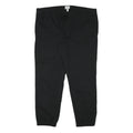 H&M Mens Black Cotton Blend Relaxed Drawstring Trousers W42 L30 Casual