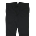 H&M Mens Black Cotton Blend Relaxed Drawstring Trousers W42 L30 Casual
