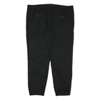 H&M Mens Black Cotton Blend Relaxed Drawstring Trousers W42 L30 Casual