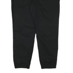 H&M Mens Black Cotton Blend Relaxed Drawstring Trousers W42 L30 Casual