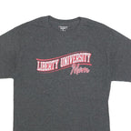 CHAMPION Mens Grey Liberty University Mom Graphic T-Shirt M Short Sleeve Crew