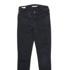 LEVI'S 711 Skinny Womens Jeans Black Slim Skinny Denim Raw W24 L28 Authentic