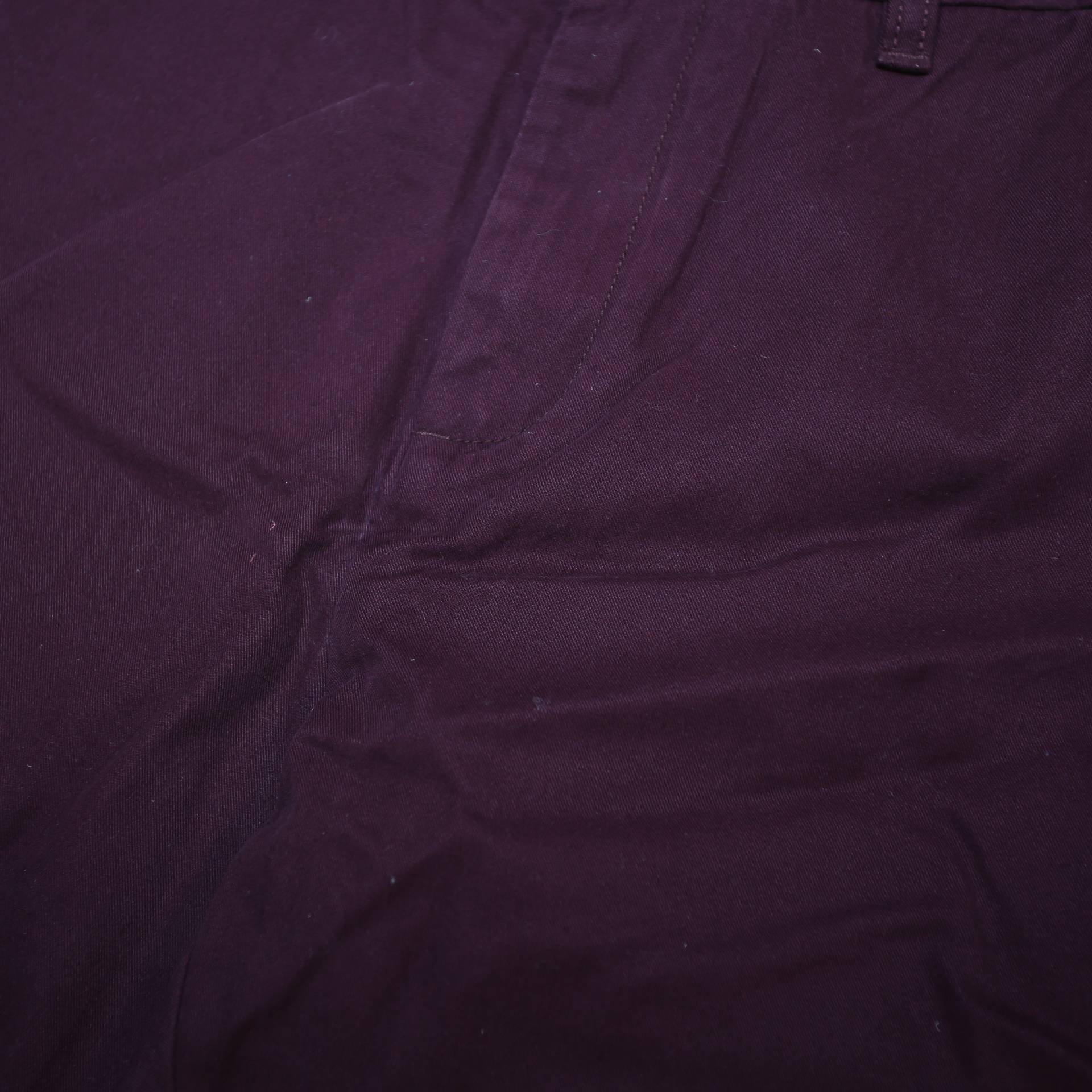 TOMMY HILFIGER Mens Cotton Burgundy Regular Fit Straight Trousers W34 L32