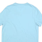 TOMMY HILFIGER Womens Blue V-Neck T-Shirt M Cotton Blend Short Sleeve Casual