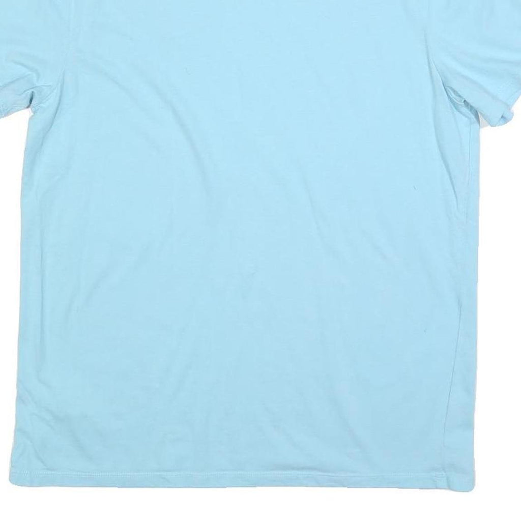 TOMMY HILFIGER Womens Blue V-Neck T-Shirt M Cotton Blend Short Sleeve Casual