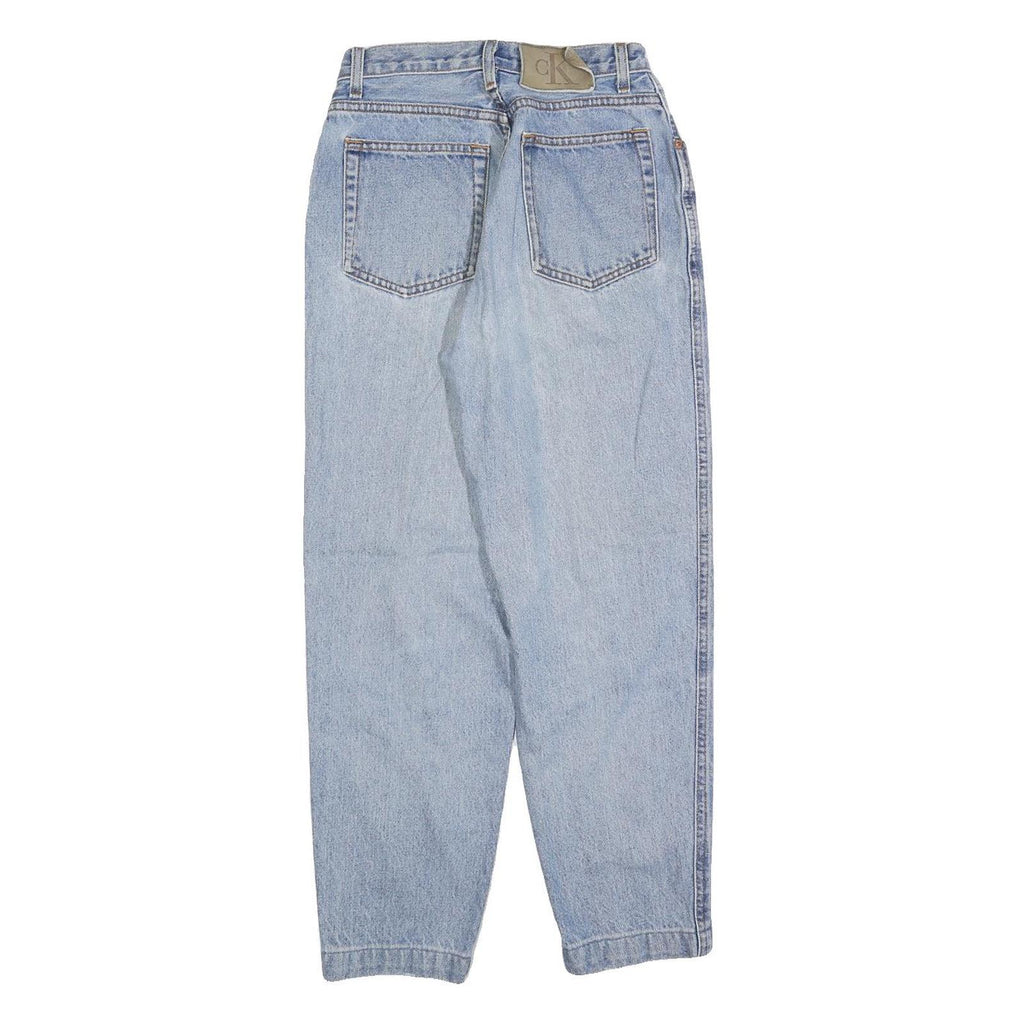 CALVIN KLEIN JEANS Womens Regular Fit Blue Denim Light Wash W25 L27 Classic Zip