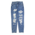 AMERICAN EAGLE Distressed Womens Jeans Blue Regular Mom Stone Wash W26 L28