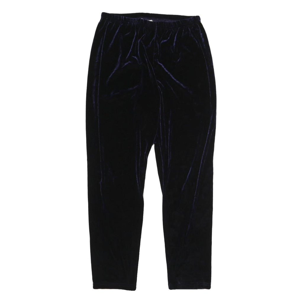 KATHIE LEE Womens Polyester Blend Black Slim Trousers W28 L28 Velvet Soft