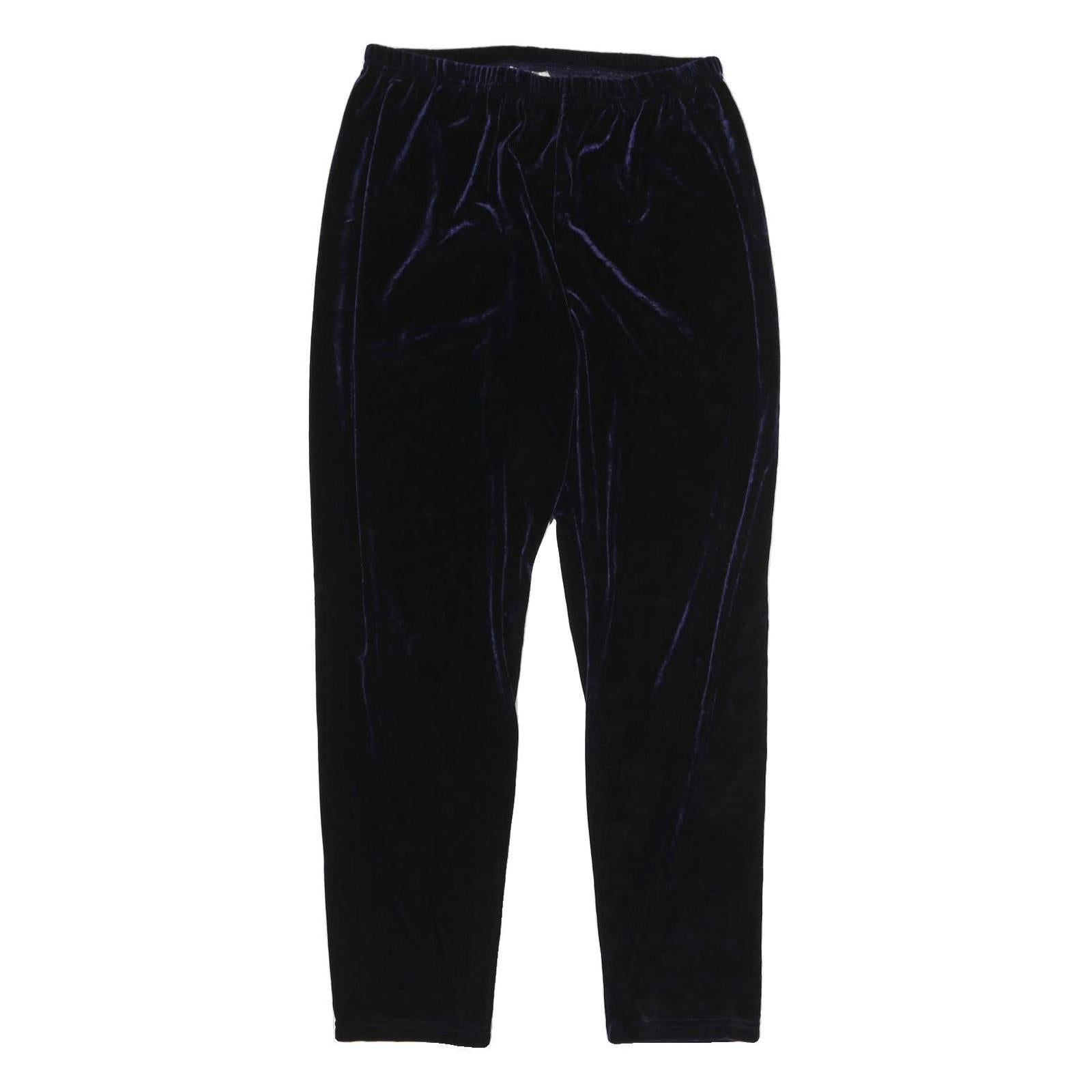 KATHIE LEE Womens Polyester Blend Black Slim Trousers W28 L28 Velvet Soft