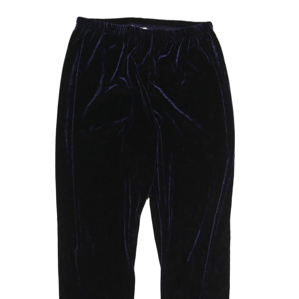 KATHIE LEE Womens Polyester Blend Black Slim Trousers W28 L28 Velvet Soft