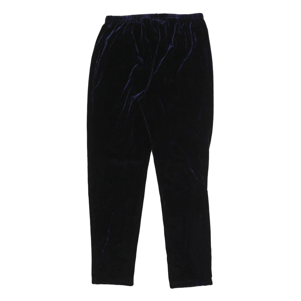 KATHIE LEE Womens Polyester Blend Black Slim Trousers W28 L28 Velvet Soft