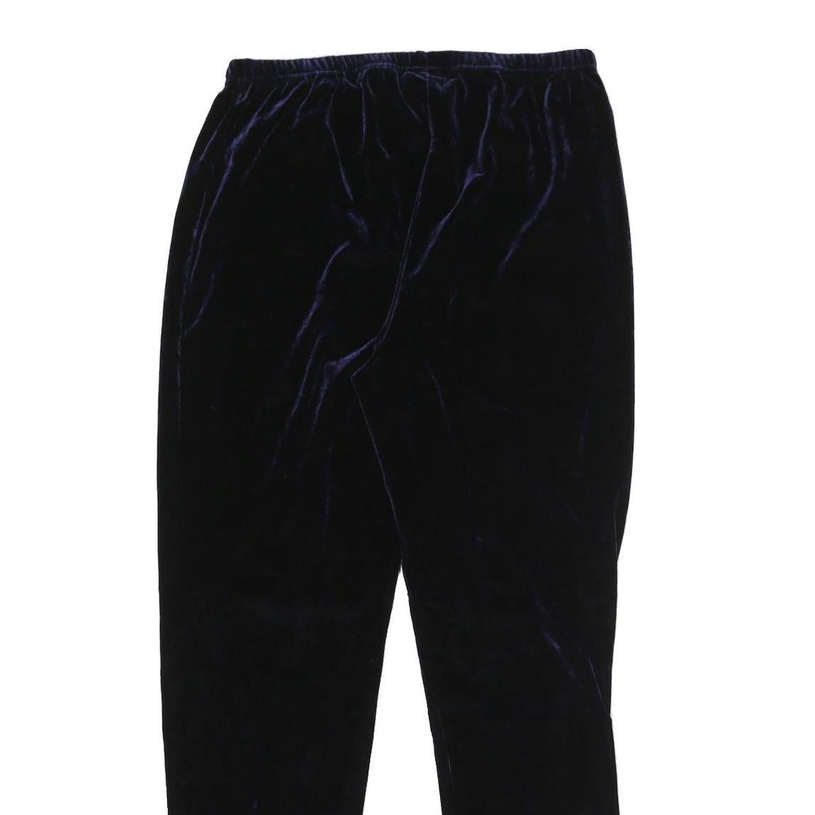 KATHIE LEE Womens Polyester Blend Black Slim Trousers W28 L28 Velvet Soft