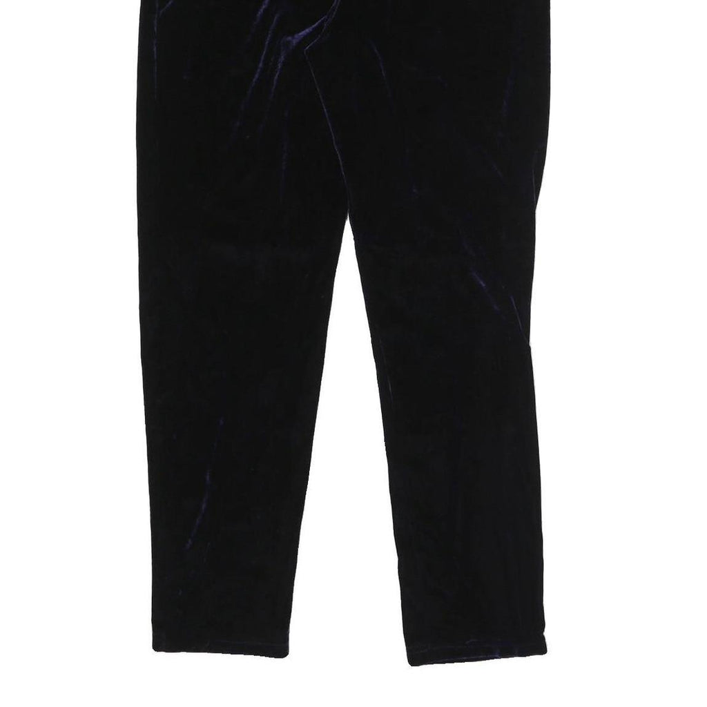 KATHIE LEE Womens Polyester Blend Black Slim Trousers W28 L28 Velvet Soft