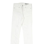 ALL SAINTS Mens Slim White Cotton Denim Slim Jeans W27 L26 Clean Casual Style
