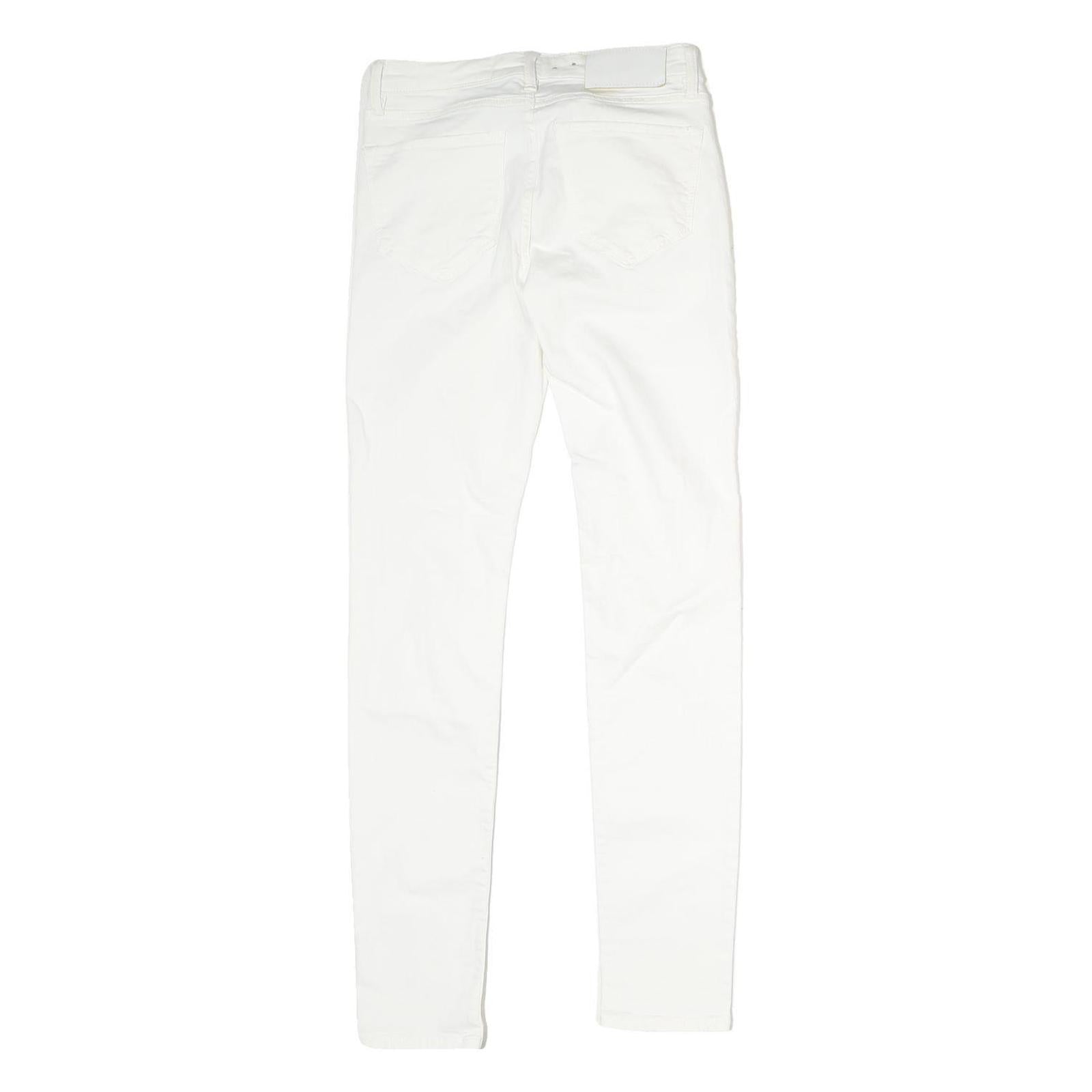 ALL SAINTS Mens Slim White Cotton Denim Slim Jeans W27 L26 Clean Casual Style