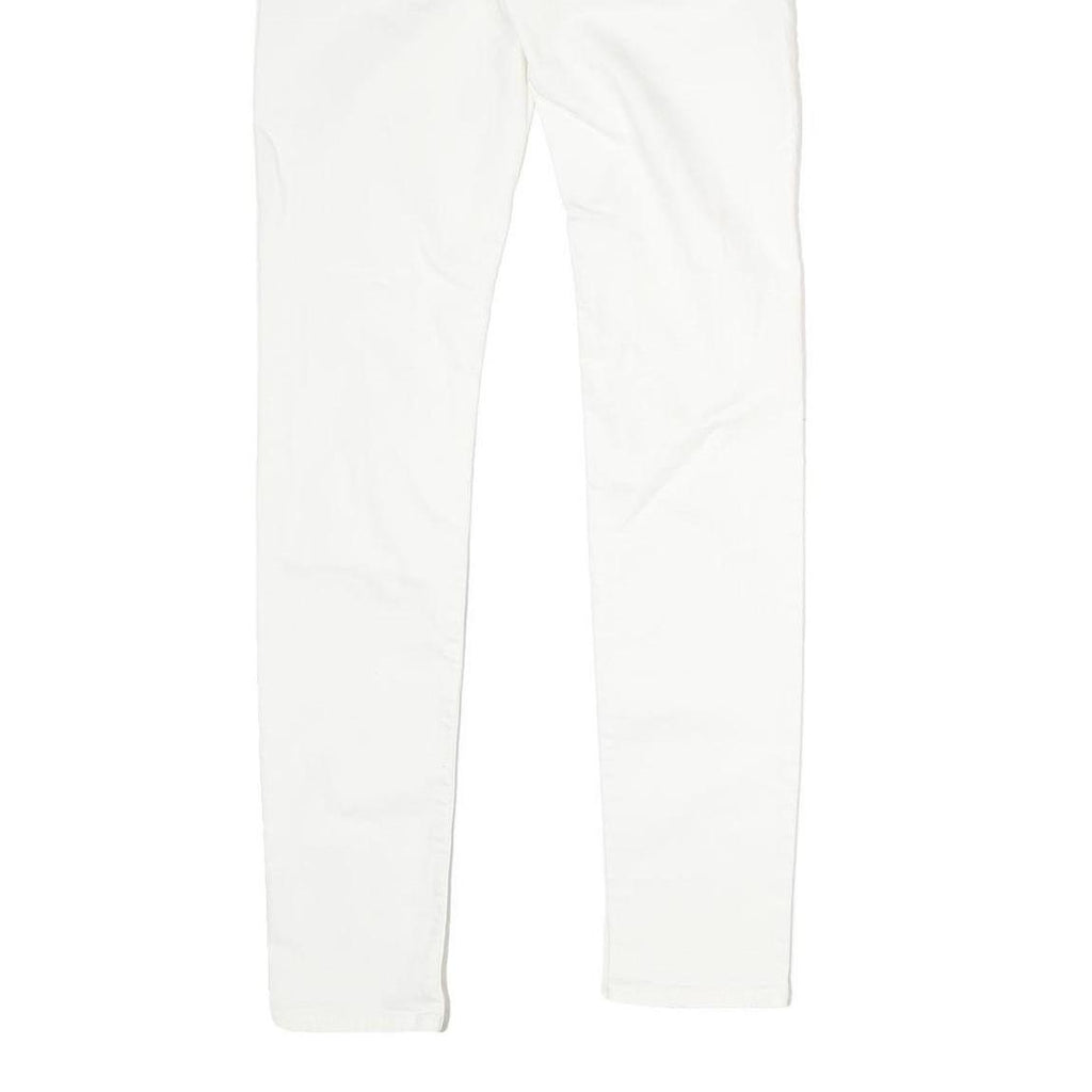 ALL SAINTS Mens Slim White Cotton Denim Slim Jeans W27 L26 Clean Casual Style