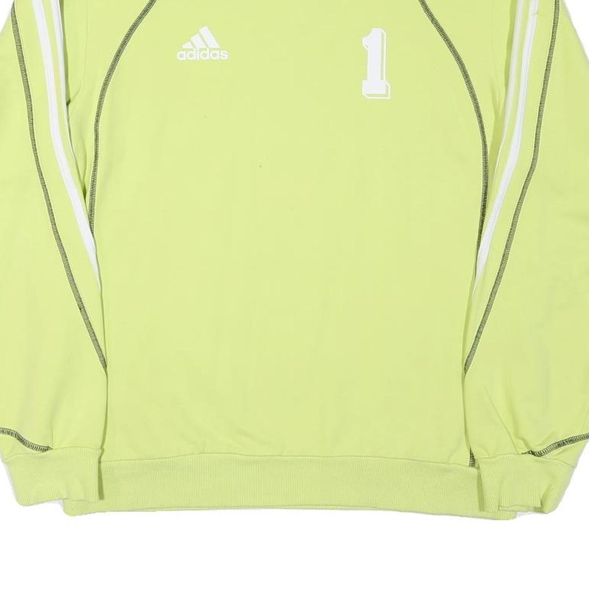 ADIDAS Mens Green Crew Neck M Cotton Blend Sweatshirt Sports Casual