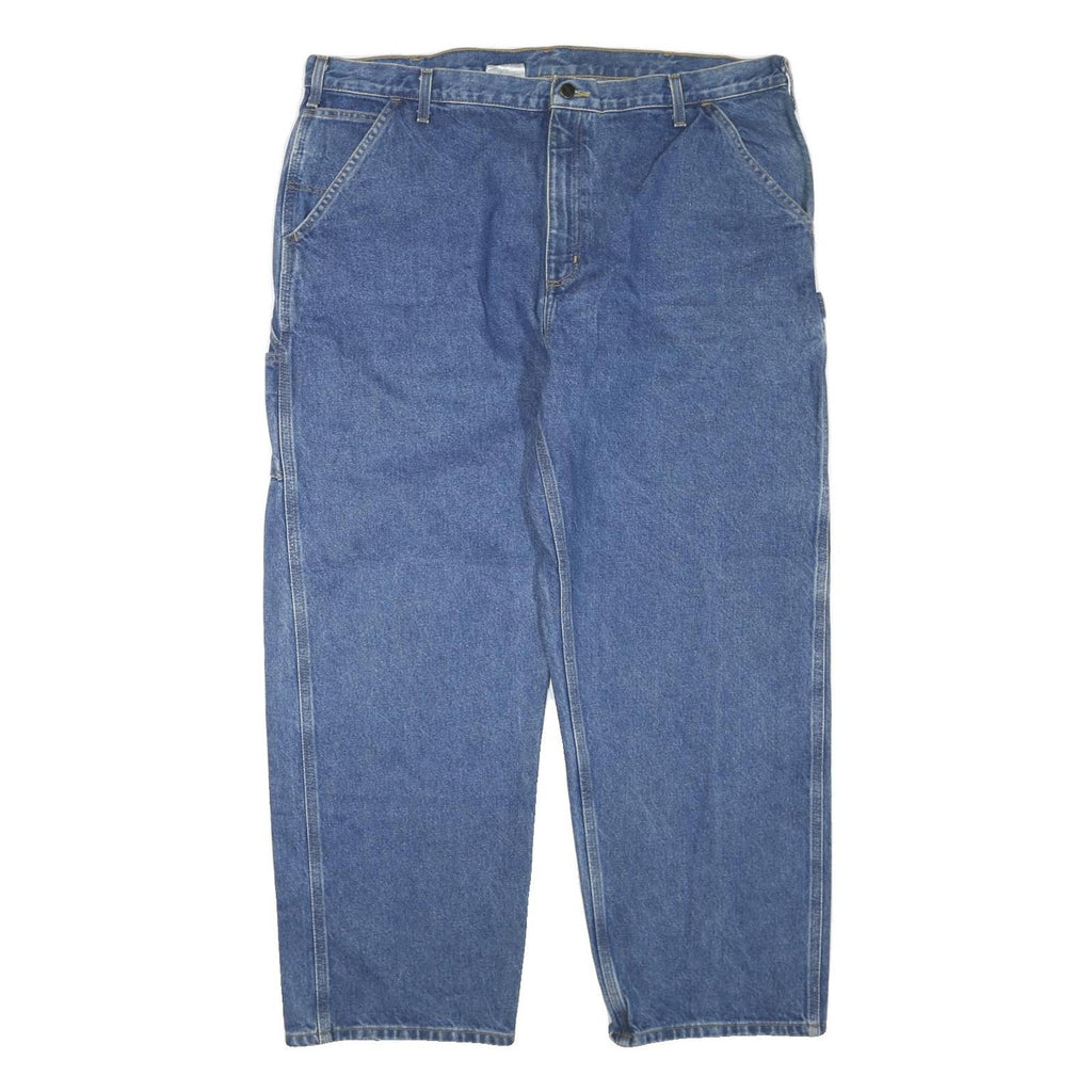 CARHARTT Mens Blue Regular Fit Straight Leg Denim Jeans W42 L30 Workwear