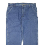 CARHARTT Mens Blue Regular Fit Straight Leg Denim Jeans W42 L30 Workwear